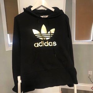 Adidas Gold Trefoil Logo Hoodie
